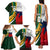 South Africa and France Rugby Family Matching Tank Maxi Dress and Hawaiian Shirt Springbok With Le XV de France 2023 World Cup - Wonder Print Shop