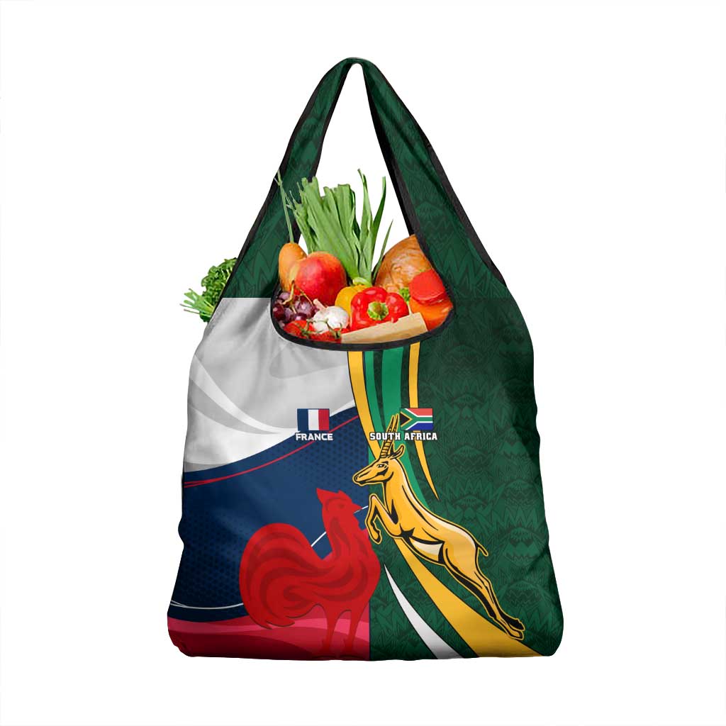 South Africa and France Rugby Grocery Bag Springbok With Le XV de France 2023 World Cup