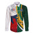 South Africa and France Rugby Long Sleeve Button Shirt Springbok With Le XV de France 2023 World Cup - Wonder Print Shop