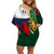 South Africa and France Rugby Off Shoulder Short Dress Springbok With Le XV de France 2023 World Cup - Wonder Print Shop