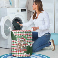 Funny Santa Claus Says Six Seven Laundry Basket Christmas Houndstooth Pattern - Wonder Print Shop