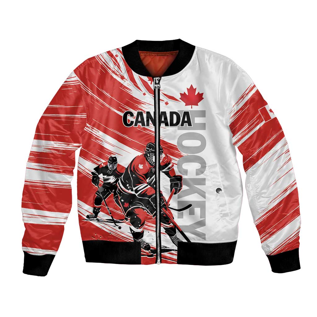 Custom Canada Hockey Bomber Jacket Canada Owns Hockey - Wonder Print Shop