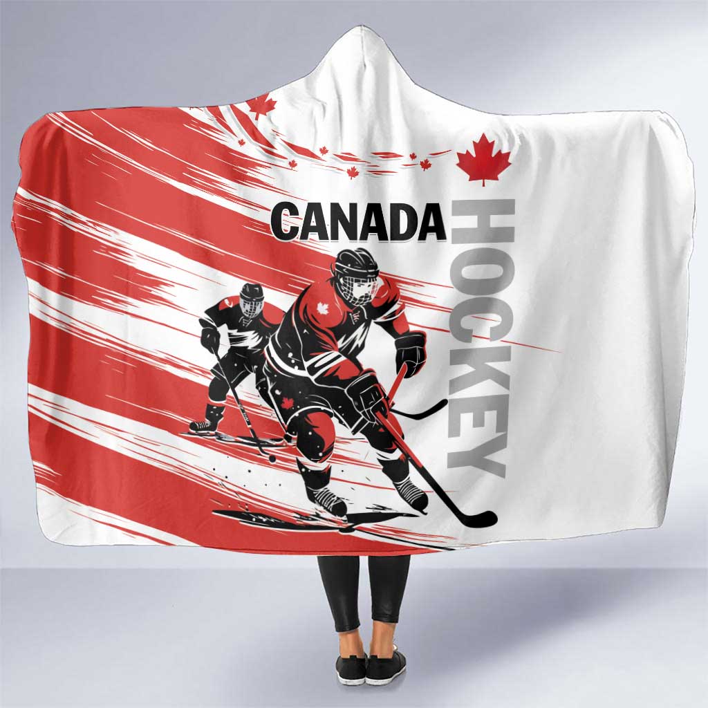 Canada Hockey Hooded Blanket Canada Owns Hockey