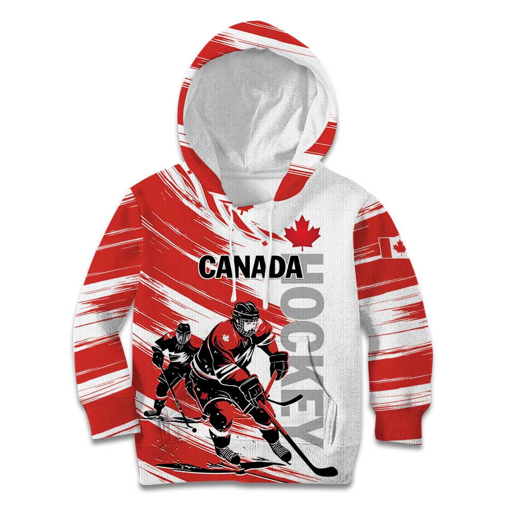 Custom Canada Hockey Kid Hoodie Canada Owns Hockey - Wonder Print Shop