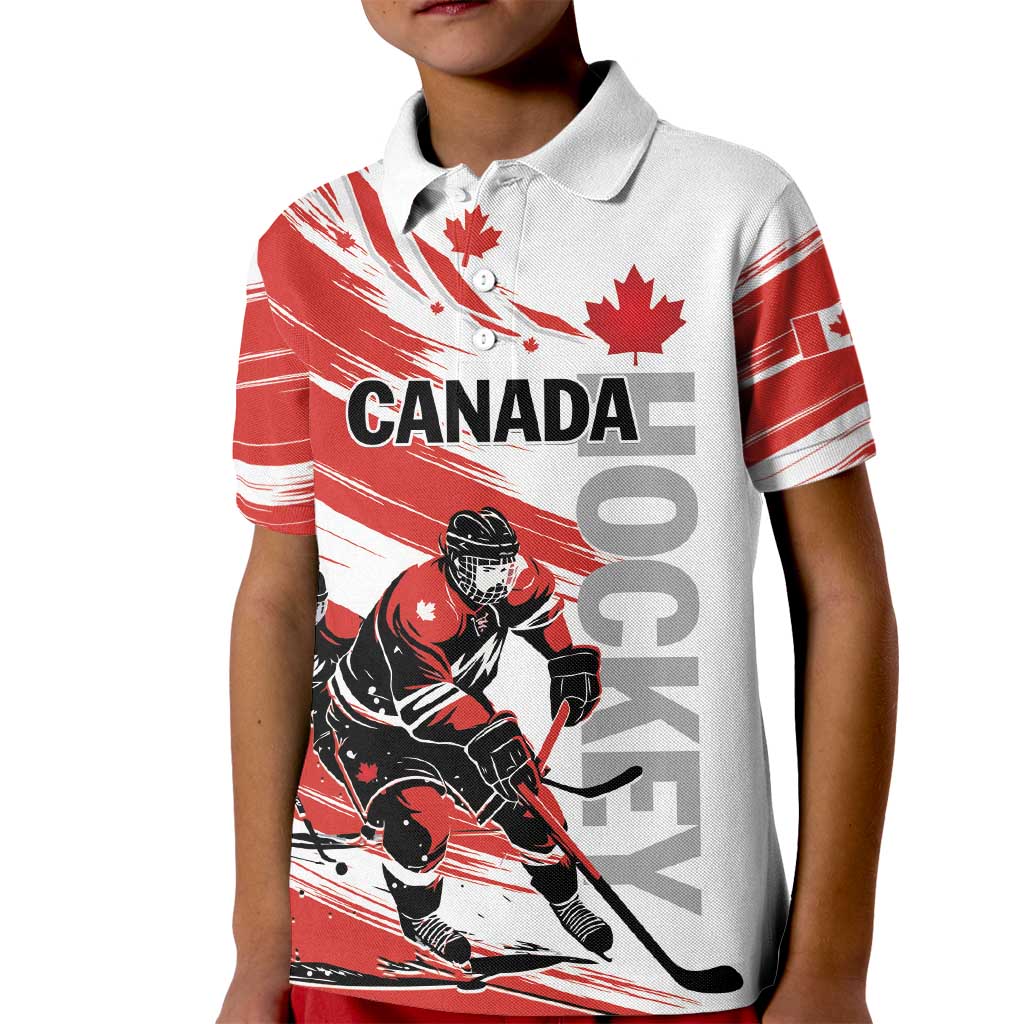 Custom Canada Hockey Kid Polo Shirt Canada Owns Hockey - Wonder Print Shop