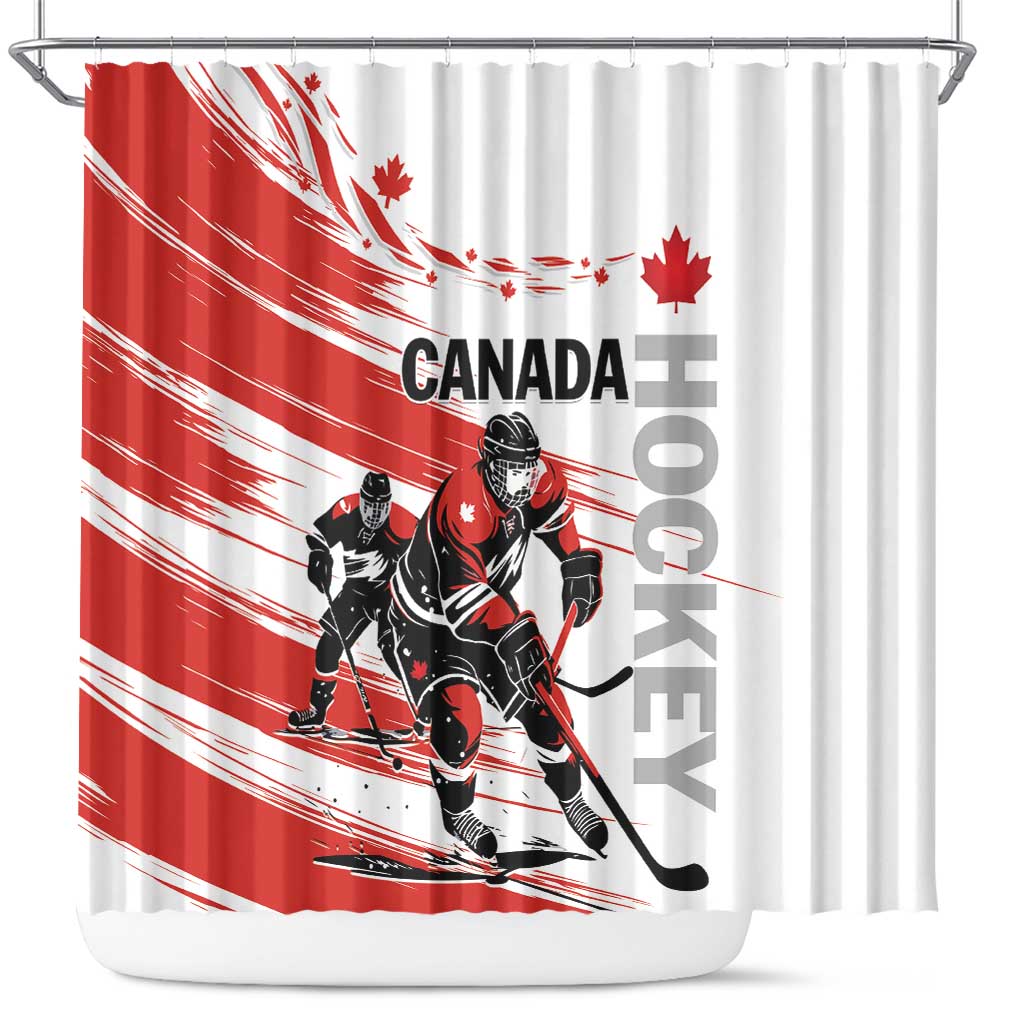 Canada Hockey Shower Curtain Canada Owns Hockey