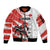 Custom Canada Hockey Sleeve Zip Bomber Jacket Canada Owns Hockey