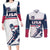 Custom USA Hockey Couples Matching Long Sleeve Bodycon Dress and Long Sleeve Button Shirt Team USA Champions - Wonder Print Shop