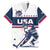 Custom USA Hockey Family Matching Long Sleeve Bodycon Dress and Hawaiian Shirt Team USA Champions - Wonder Print Shop