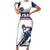 Custom USA Hockey Family Matching Short Sleeve Bodycon Dress and Hawaiian Shirt Team USA Champions - Wonder Print Shop