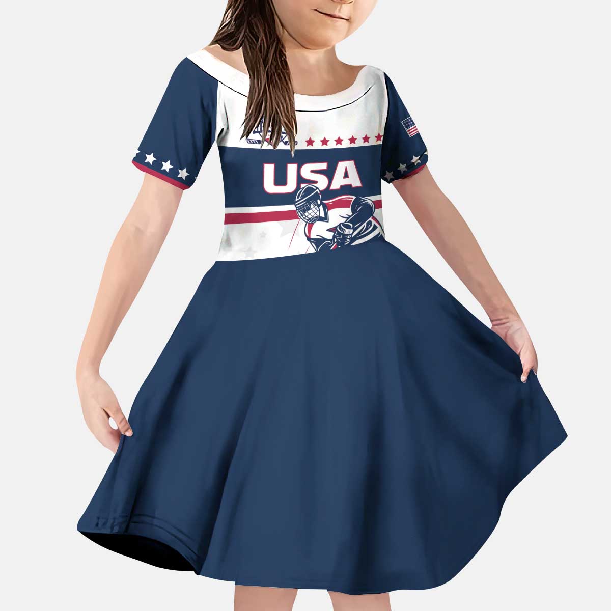 Custom USA Hockey Kid Short Sleeve Dress Team USA Champions - Wonder Print Shop