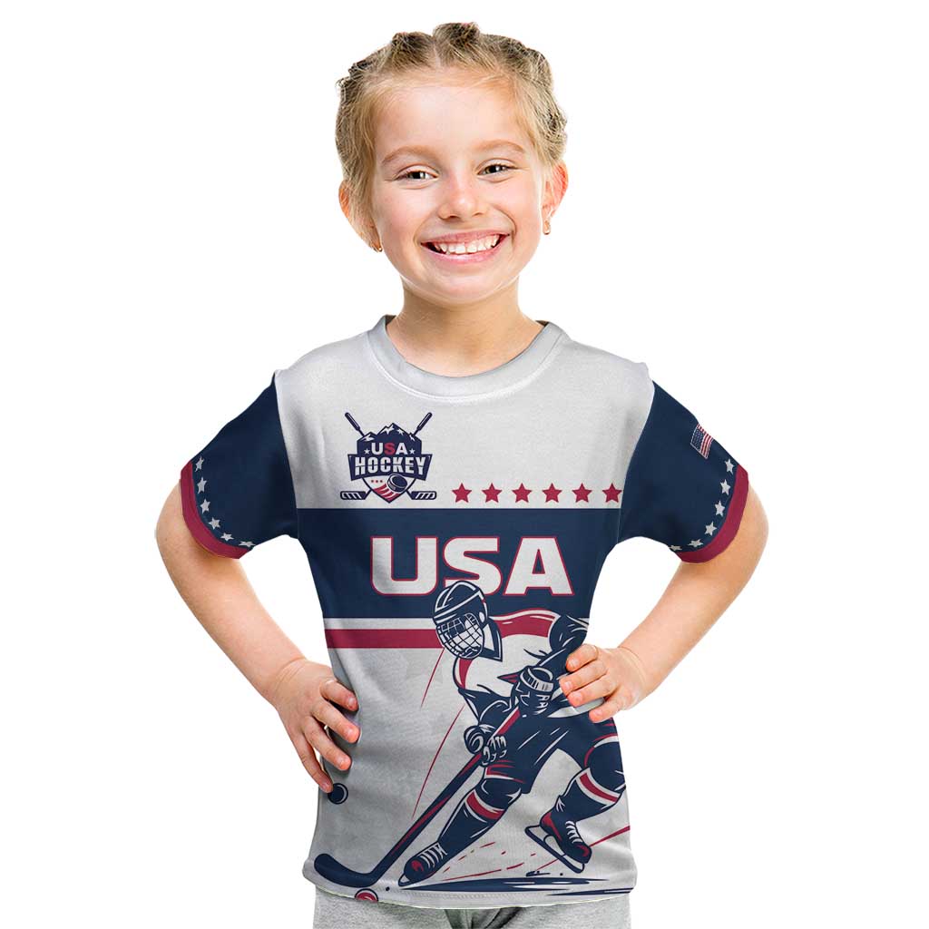 Custom USA Hockey Kid T Shirt Team USA Champions - Wonder Print Shop