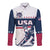 Custom USA Hockey Long Sleeve Button Shirt Team USA Champions - Wonder Print Shop