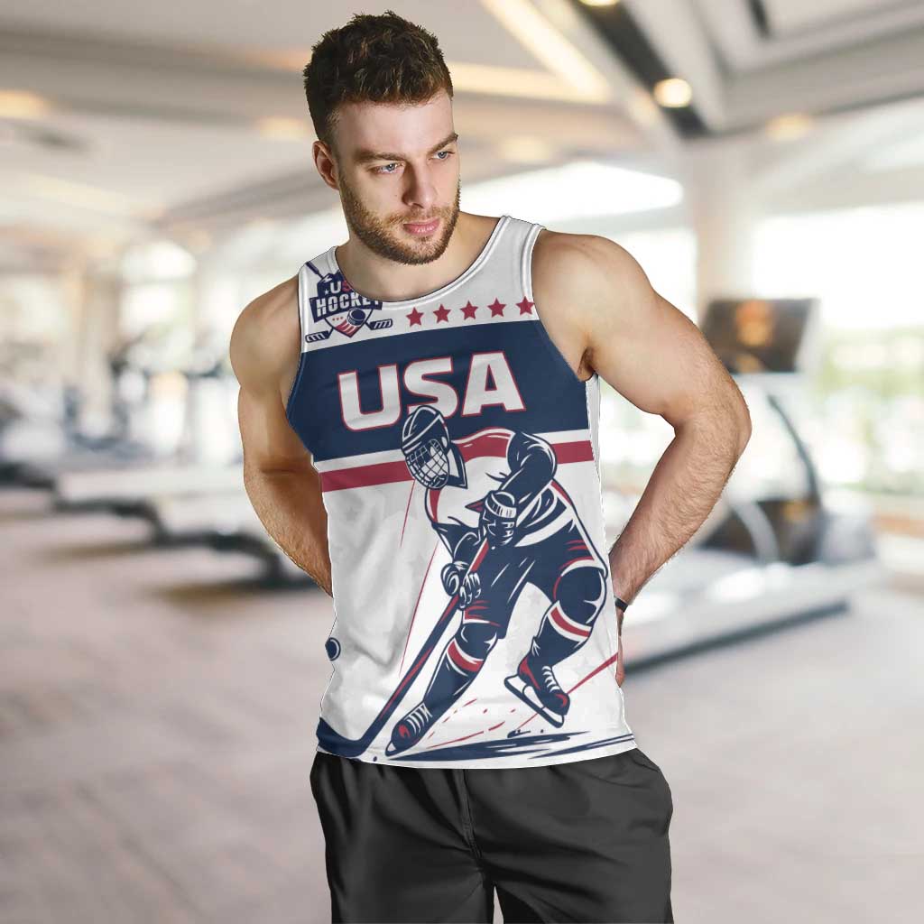 Custom USA Hockey Men Tank Top Team USA Champions