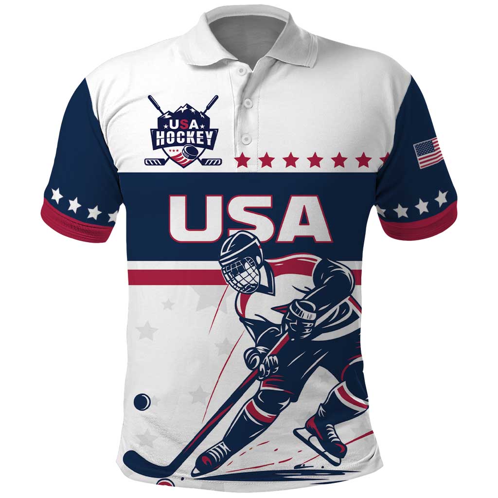 Custom USA Hockey Polo Shirt Team USA Champions