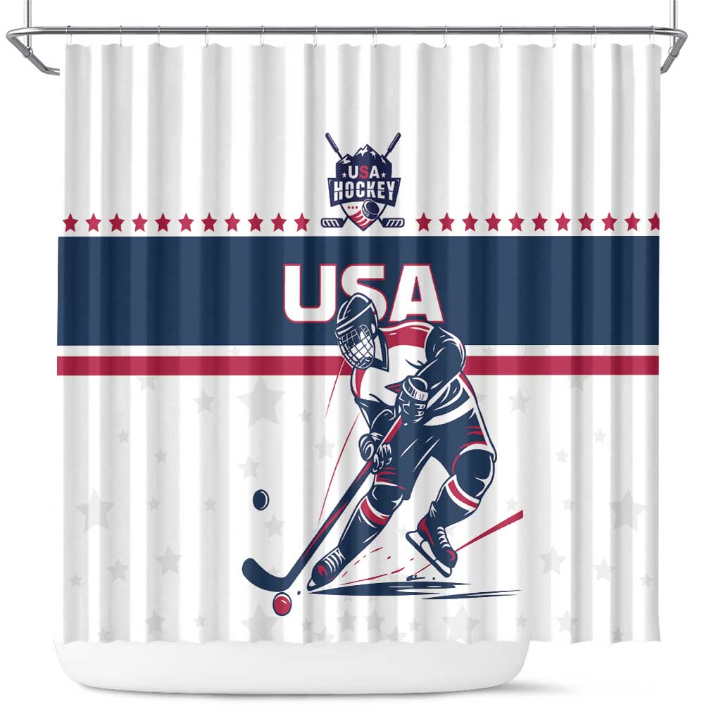 USA Hockey Shower Curtain Team USA Champions