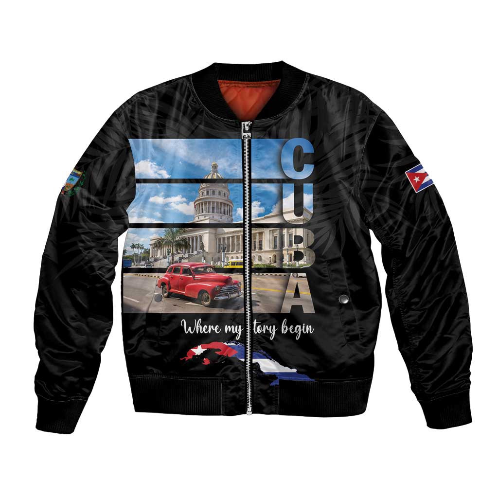 Cuba El Capitolio Bomber Jacket Where My Story Begin - Wonder Print Shop