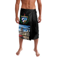 Black printed board shorts with graphic front panel and palm leaf texture