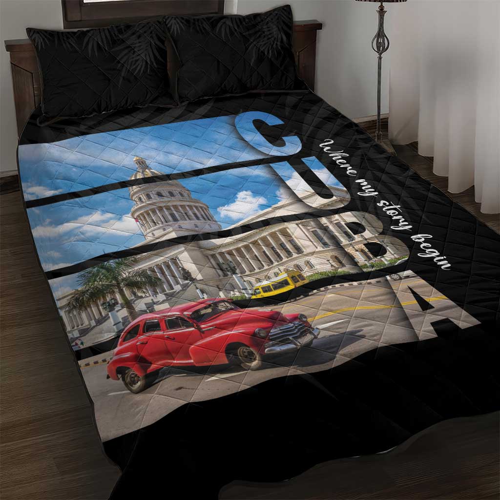 Cuba El Capitolio Quilt Bed Set Where My Story Begin - Wonder Print Shop