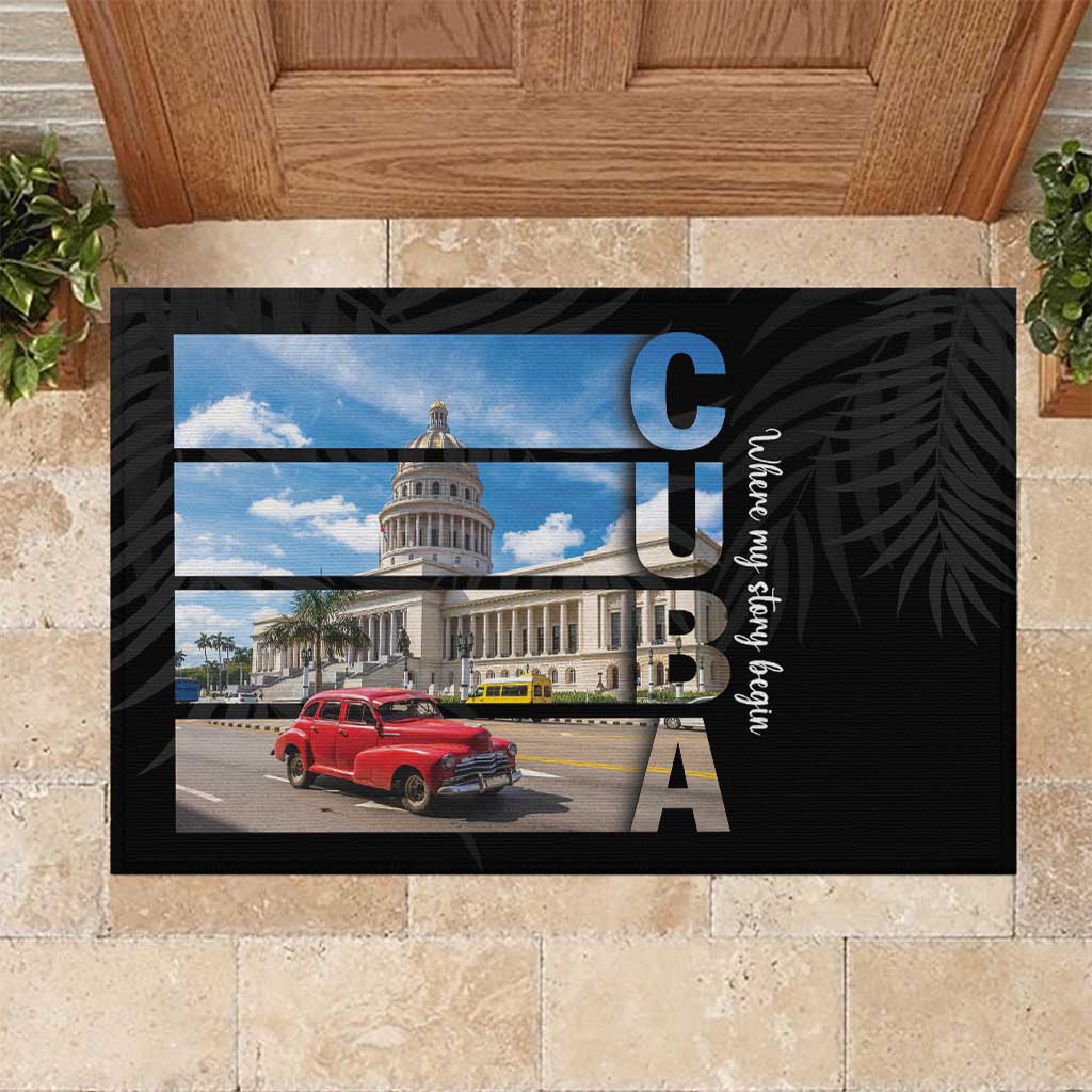 Cuba El Capitolio Rubber Doormat Where My Story Begin - Wonder Print Shop