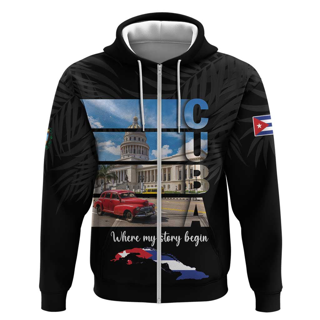 Cuba El Capitolio Zip Hoodie Where My Story Begin - Wonder Print Shop