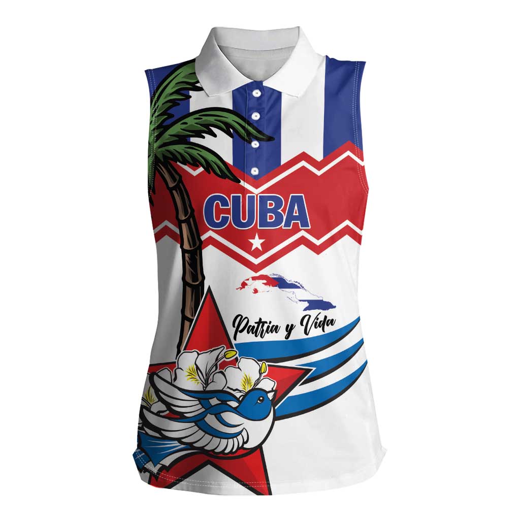 Cuba Patria Y Vida Women Sleeveless Polo Shirt Cuban Trogon Unique