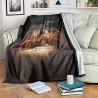 Three Kings Day blanket with nativity and three wise men graphic