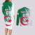 Algeria Football Couples Matching Long Sleeve Bodycon Dress and Long Sleeve Button Shirt Go Les Fennecs - Wonder Print Shop