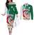 Algeria Football Couples Matching Off The Shoulder Long Sleeve Dress and Long Sleeve Button Shirt Go Les Fennecs