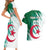 Algeria Football Couples Matching Short Sleeve Bodycon Dress and Hawaiian Shirt Go Les Fennecs - Wonder Print Shop