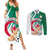 Algeria Football Couples Matching Summer Maxi Dress and Long Sleeve Button Shirt Go Les Fennecs - Wonder Print Shop