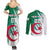 Algeria Football Couples Matching Summer Maxi Dress and Long Sleeve Button Shirt Go Les Fennecs - Wonder Print Shop