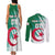 Algeria Football Couples Matching Tank Maxi Dress and Long Sleeve Button Shirt Go Les Fennecs - Wonder Print Shop