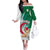 Algeria Football Family Matching Off Shoulder Long Sleeve Dress and Hawaiian Shirt Go Les Fennecs - Wonder Print Shop