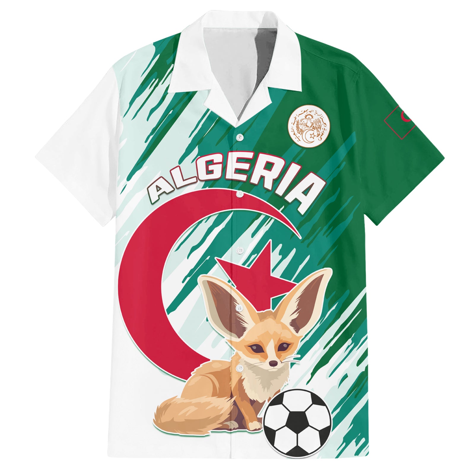 Algeria Football Hawaiian Shirt Go Les Fennecs - Wonder Print Shop