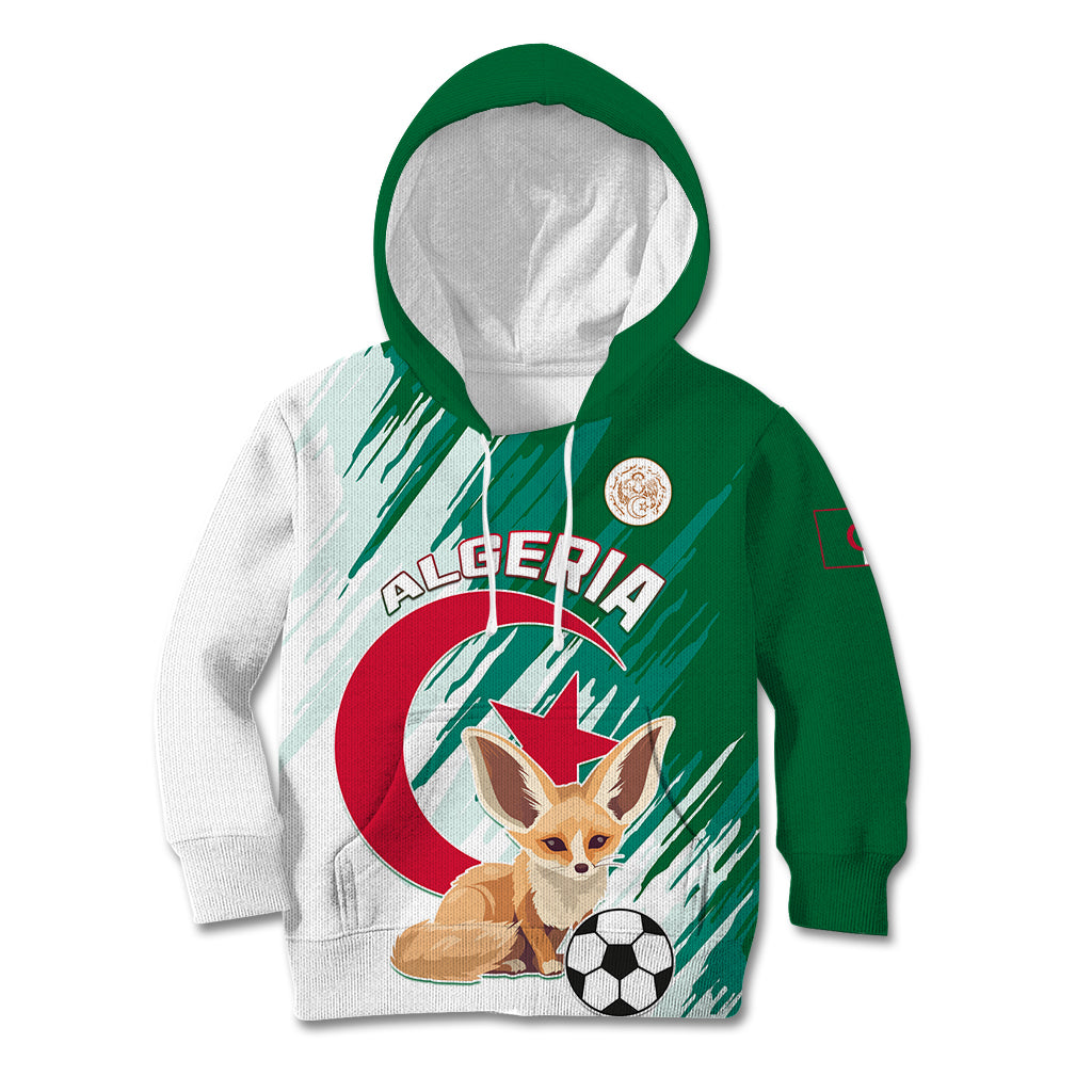 Algeria Football Kid Hoodie Go Les Fennecs - Wonder Print Shop