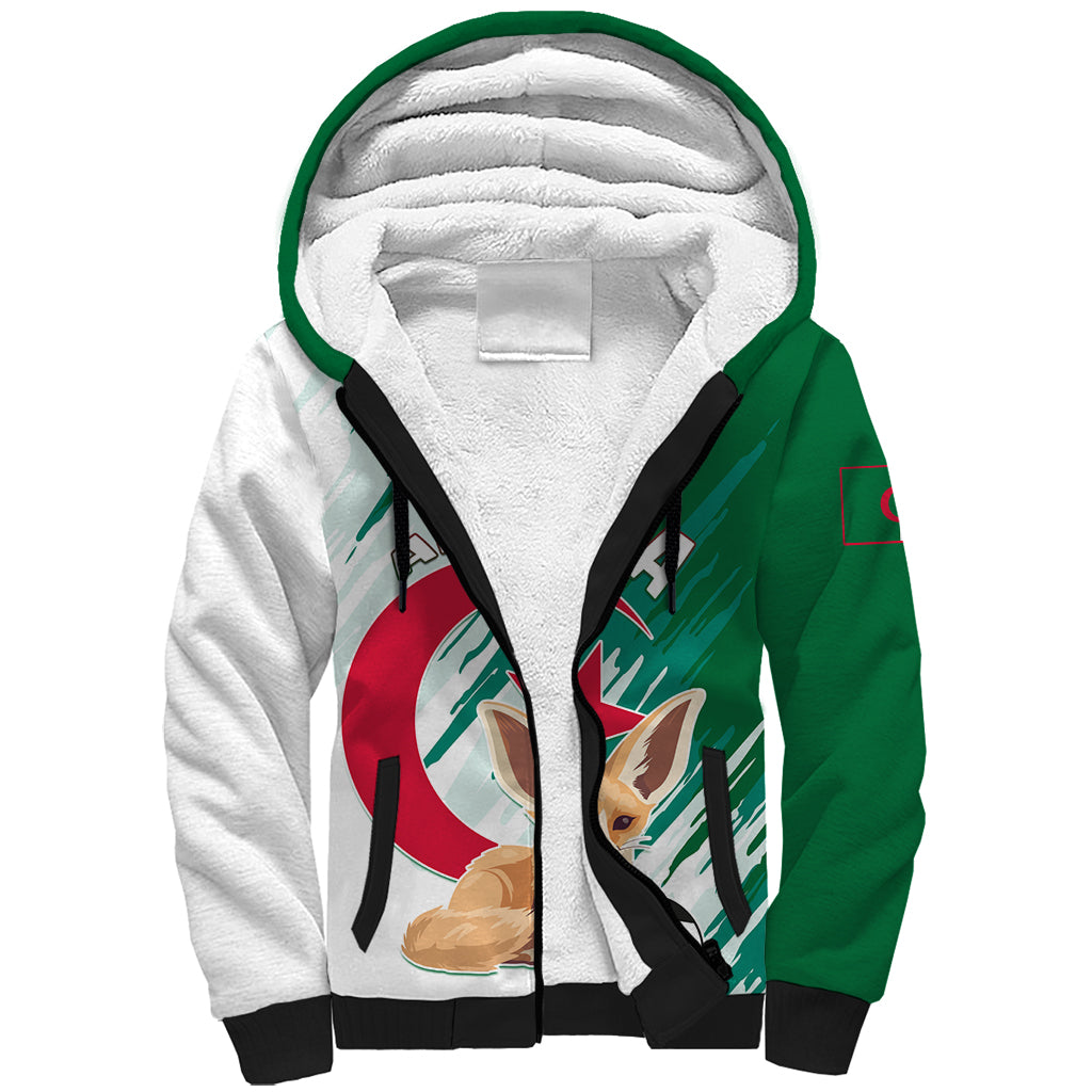 Algeria Football Sherpa Hoodie Go Les Fennecs - Wonder Print Shop