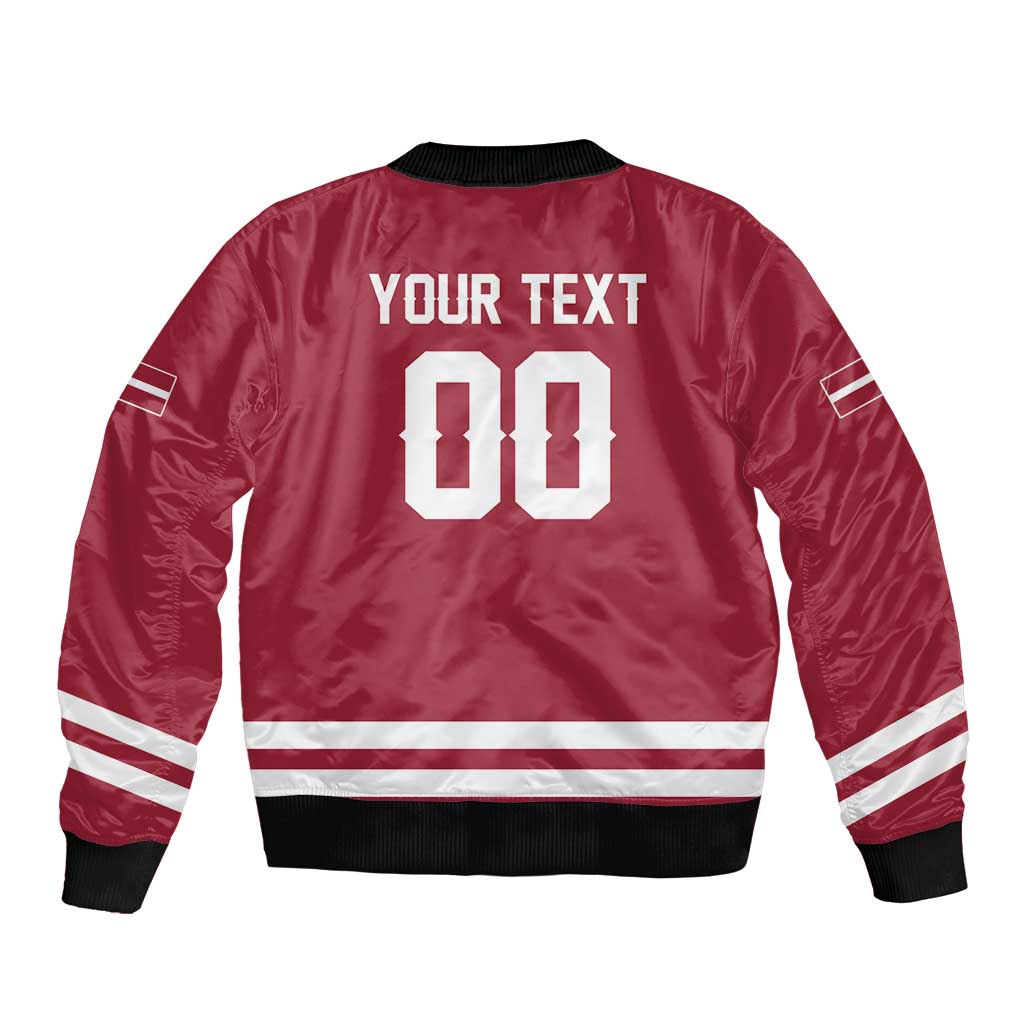 Custom Hockey 2026 Latvia Bomber Jacket Latvians Go Champions