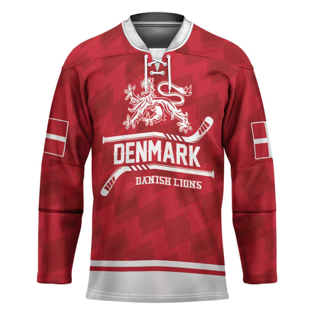Custom Hockey 2026 Denmark Hockey Jersey Danish Lions Go Champions