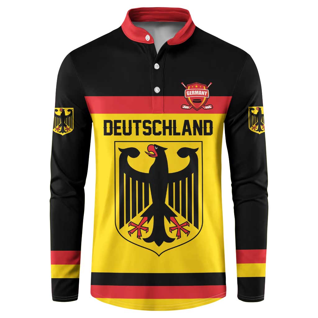 Custom Hockey 2026 Germany Button Sweatshirt Trager der Adler