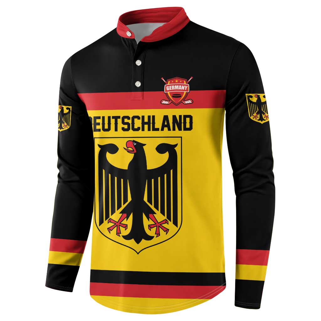 Custom Hockey 2026 Germany Button Sweatshirt Trager der Adler