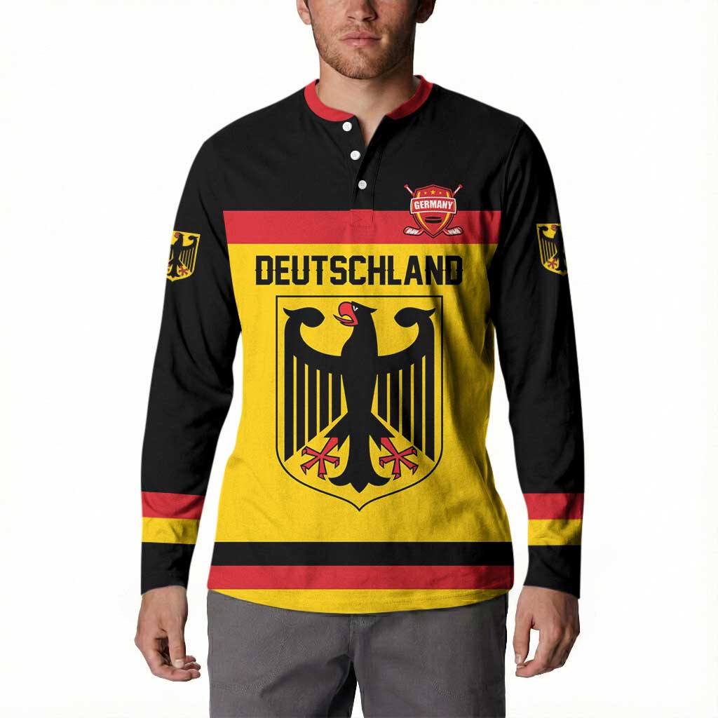 Custom Hockey 2026 Germany Button Sweatshirt Trager der Adler