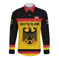 Custom Hockey 2026 Germany Long Sleeve Button Shirt Trager der Adler