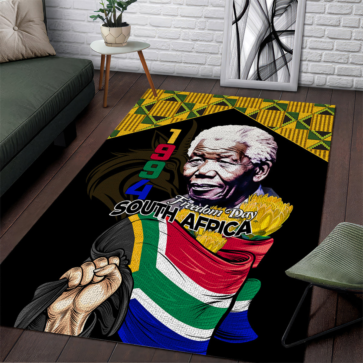 South Africa Freedom Day 2024 Area Rug Happy 30th Anniversary - Wonder Print Shop