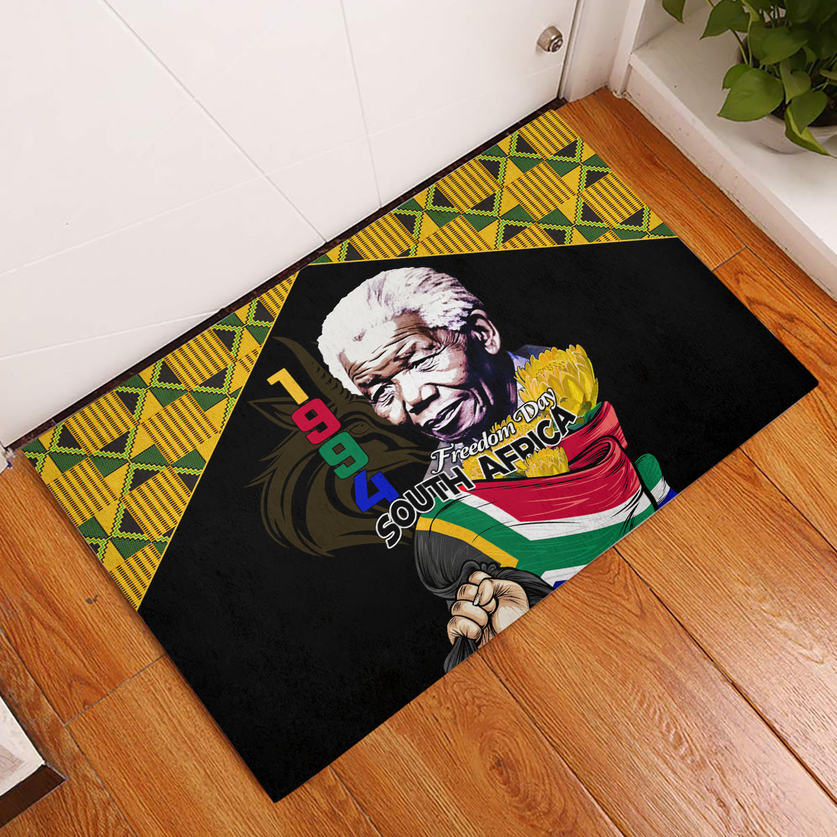 South Africa Freedom Day 2024 Rubber Doormat Happy 30th Anniversary - Wonder Print Shop