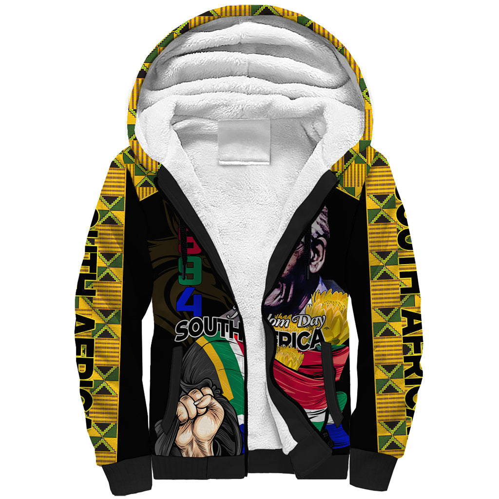 South Africa Freedom Day 2024 Sherpa Hoodie Happy 30th Anniversary - Wonder Print Shop