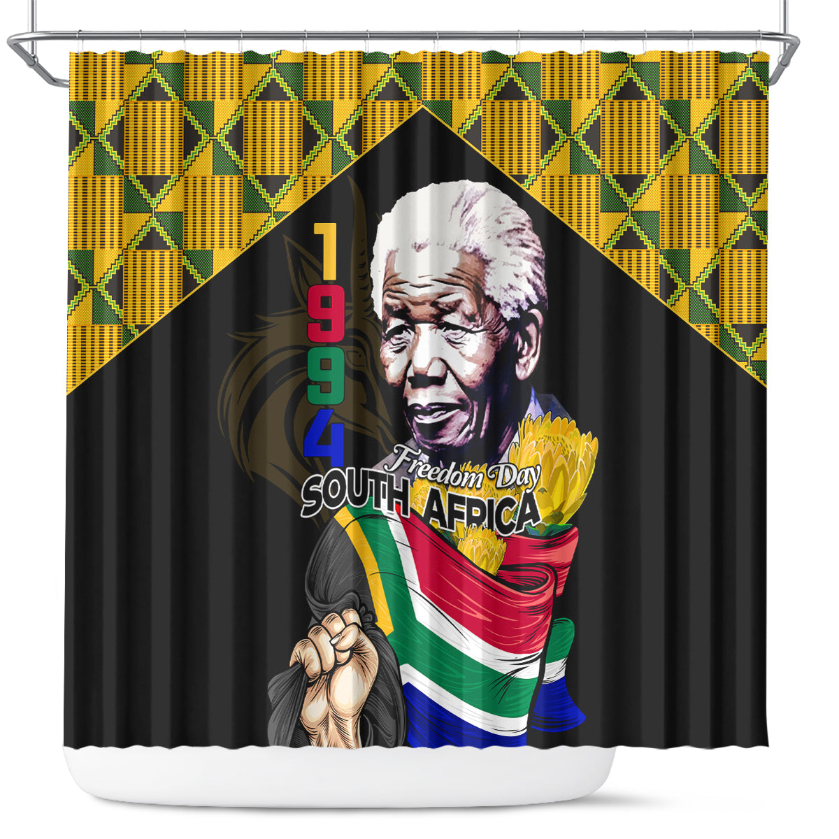 South Africa Freedom Day 2024 Shower Curtain Happy 30th Anniversary