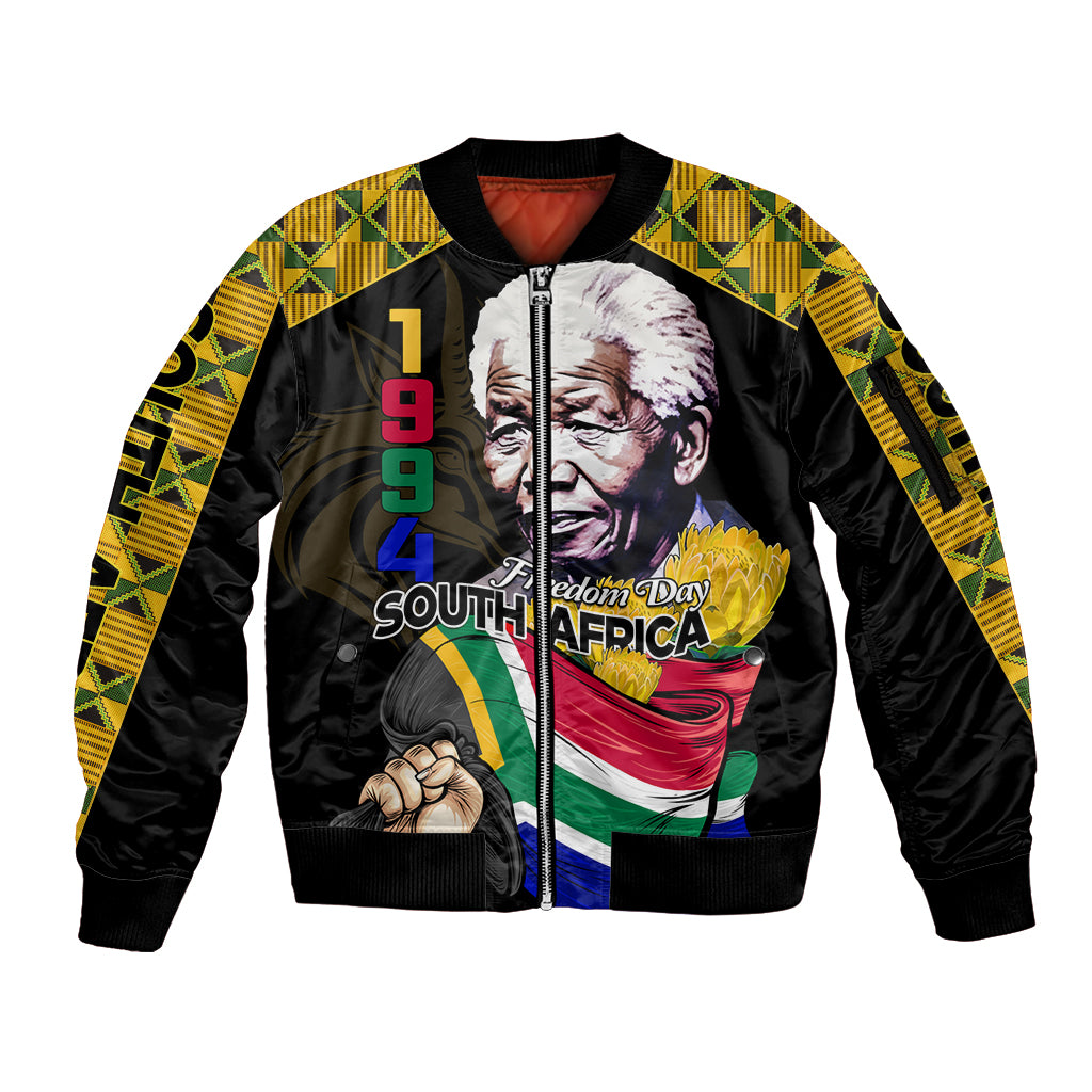 South Africa Freedom Day 2024 Sleeve Zip Bomber Jacket Happy 30th Anniversary - Wonder Print Shop