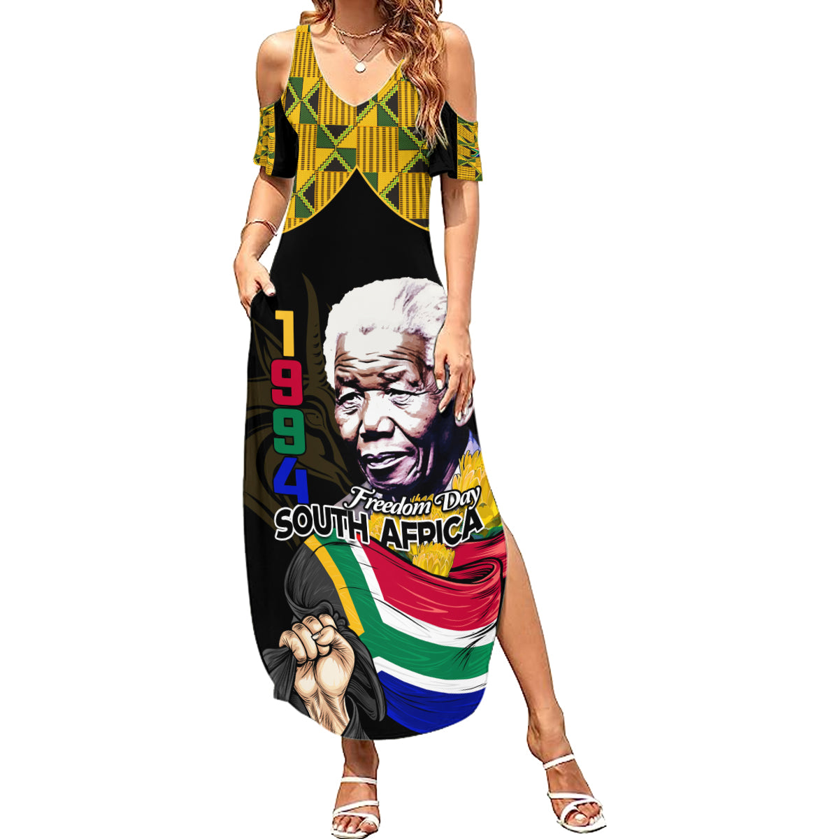 South Africa Freedom Day 2024 Summer Maxi Dress Happy 30th Anniversary - Wonder Print Shop