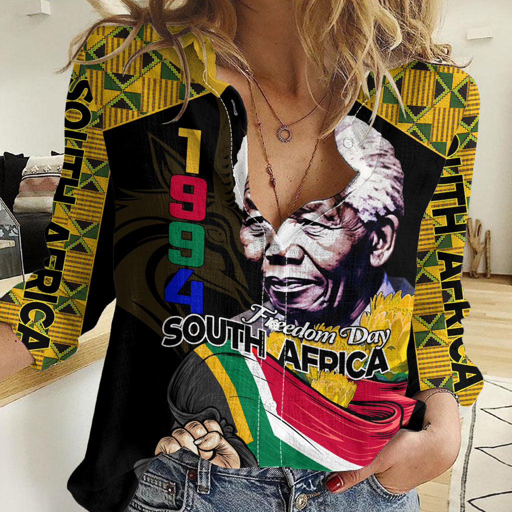 South Africa Freedom Day 2024 Women Casual Shirt Happy 30th Anniversary